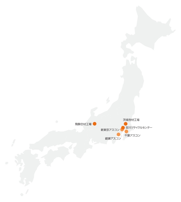 破砕再生工場位置図